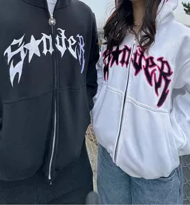 Unisex Street Style <b>Hoodie</b>, Loose Casual Fit, Comfortable Breathable Pullover, Brand Logo Print High Street Trend 2025 - Product Image 3