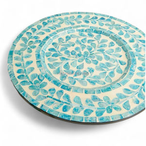 Assiette de présentation classique en nacre naturelle pour une décoration de table de mariage intemporelle en provenance du Vietnam - Product Image 2