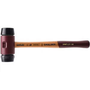 Martillo de cabeza blanda SIMPLEX para madera/media dureza/dura/goma, 405 mm de longitud, 60 mm de diámetro de cabeza, negro/rojo, plástico-HALDER - Product Image 3