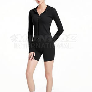 Haut de sport à manches longues et à capuche pour femme, en molleton compressif, automne, sweat à capuche personnalisé OEM avec couleurs et tailles sur mesure - Product Image 5
