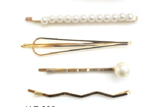 Pinza para el pelo de Metal, accesorios para el cabello con letras de diamantes de imitación, horquilla de Metal con perlas - Product Image 6