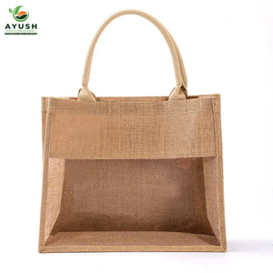 Sacs de luxe en jute avec coton intégré pour les épiceries et les centres commerciaux - Product Image 5