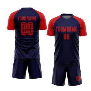 Diseño personal Sublimación personalizada Camisetas de fútbol Uniformes Transpirable 100% Poliéster Alta calidad Ligero Logotipo de secado rápido - Product Image 4