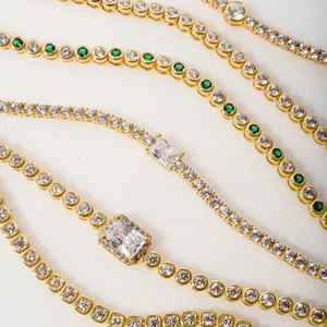 Nuevo Brazalete de Tenis con Moissanita Radiante de Corte Redondo, Chapado en Oro de 14k y Bisel de Plata 925 para Mujer, Proveedor - Product Image 6