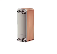 Échangeur de chaleur à plaques brasées 180x97mm Cuivre/Acier inoxydable 316L Haute efficacité Certifié CE Dimensions complètes pour chauffage au sol