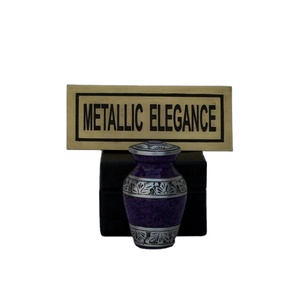 Precio al por mayor, urna de recuerdo de cremación de Metal de alta calidad personalizada, urna funeraria, recuerdo de entierro para cenizas con caja de terciopelo - Product Image 2