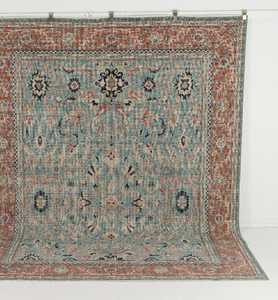 พรมเช็ดเท้าดีไซน์วินเทจสีน้ำเงิน8x10ถักมือปรับแต่งได้พรมพื้นที่ตุรกี - Product Image 4