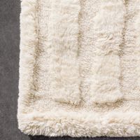Moderner Handgeknüpfter Elfenbein-Wollteppich Rutschfest Extra Dick Geschnittener Flor Handgefertigter Hochwertiger Teppich für Wohnzimmer