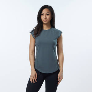 Haute qualité dames t-shirt femmes courtes dernières manches bon prix Styles chauds filles t-shirts en gros femme chemise - Product Image 1