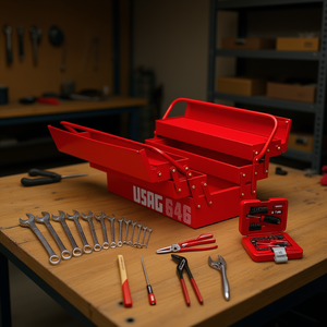 Long Cantilever <b>Tool</b> <b>Box</b> 646/5LV with Assortment (183 PCS) for Usag Durable and Versatile <b>Tool</b> Set - Product Image 3