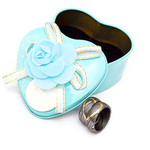 Burraq Custom Handmade Classic Damascus Steel <b>Ring</b> with <b>Ring</b> Box Perfect Gift <b>Dad</b> Husband Boyfriend OEM Support Customization - Product Image 2