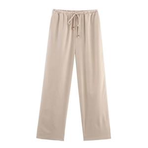 Venta al por mayor de pantalones de correr personalizados de las señoras pantalones de algodón en blanco para las mujeres superventas 100% algodón Casual Jogger Pant - Product Image 1