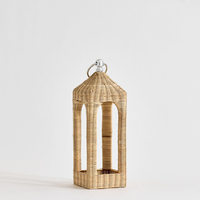 Lanterne en rotin écologique tressée à la main, porte-bougie chauffe-plat, ornement, accessoires de décoration intérieure, taille personnalisée OEM/ODM