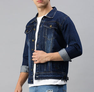 Vestes en jean Veste en jean de haute qualité pour hommes Vente en gros d'usine Veste en jean personnalisée de haute qualité pour hommes - Product Image 3
