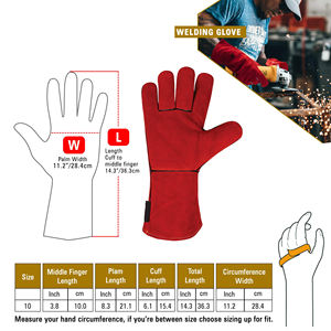 ถุงมือหนังวัวทนความร้อนถุงมือหนังวัวแยกโลโก้ออกแบบได้ตามต้องการ - Product Image 2