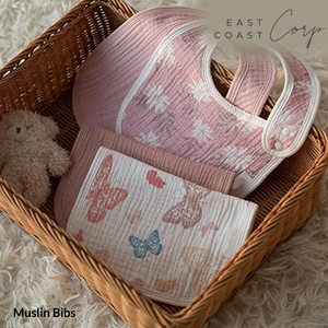 Baberos de algodón suave extra absorbente para bebé niña y niño fácil de limpiar y poner Cierre de botón a presión para niños pequeños recién nacidos - Product Image 4