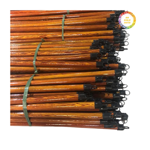 <b>Wooden</b> Broom Handle PVC Covered <b>Wooden</b> Broom Handle For Floor Squeegee Durable Timber <b>Pole</b> For Industrial Cleaning Brushes - Product Image 3