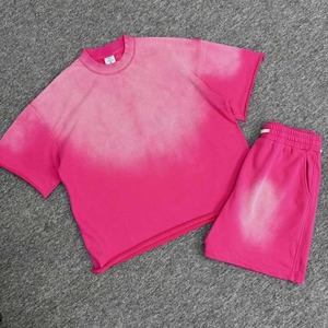 Conjunto de Camiseta y Pantalones Cortos de Algodón Francés, al por Mayor, para Marcas de Ropa, Proveedor de Marca Privada - Product Image 2