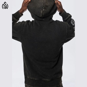 Sudaderas con capucha con diamantes de imitación de gran tamaño personalizadas en venta de invierno Sudadera con capucha vintage con diamantes de imitación de alta calidad en blanco para hombres - Product Image 2