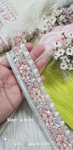 ผ้าลูกไม้ปักเลื่อมงานออกแบบให้มีหกสีให้เลือกความกว้าง1.5สำหรับเสื้อผ้าและขายต่อ - Product Image 2