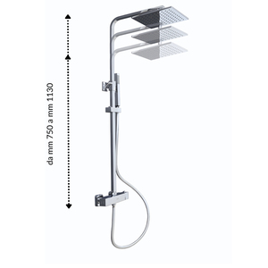 Colonna doccia termostatica in ottone cromato dotata di Box doccia Set Hardware da bagno confezione da 1 - Product Image 2