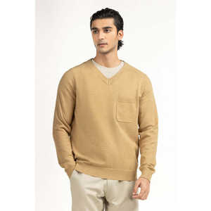 เสื้อสเวตเตอร์ผู้ชายทรงปกติ ผ้าฝ้าย 100% รุ่น MN-SWT-WS25-036 B พร้อมซิป ลายพิมพ์และลายทาง สำหรับฤดูใบไม้ผลิและฤดูใบไม้ร่วง - Product Image 2