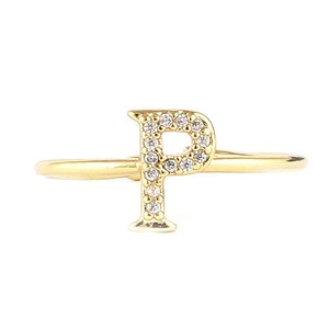 Anillo de Dedo con Letras del Alfabeto para Mujer - Dorado - Dorado - Product Image 2