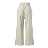 Pantalones de Lona para Mujer, Corte Regular, Cintura Elástica, Corte Recto, Secado Rápido, Transpirables, Resistentes al Viento, Poliéster/Algodón, para Invierno