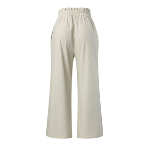 Pantalones de Lona para Mujer, Corte Regular, Cintura Elástica, Tiro Medio, Secado Rápido, Transpirables, Diseño Moderno - Product Image 4