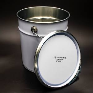 Diámetro 198mm Cubos cónicos de hojalata personalizados disponibles con tapa a presión o tapa de pestillo de anillo Capacidad total de 3,7 hasta 6,3 LT - Product Image 2