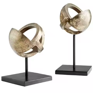 Estilo Globo Diseño Escultura de aluminio Arte minimalista Lujo Hogar Escritorio Hotel Decoración Metal - Product Image 4