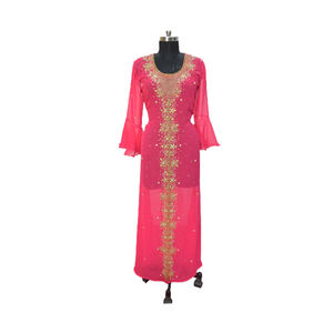 Nouvelle collection de robes caftan perlées vêtements islamiques robes caftan fantaisie brodées à la main pour mariage et fête - Product Image 4