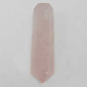 Pierre précieuse à pointe unique en cristal de quartz rose en forme de crayon naturel - Product Image 1