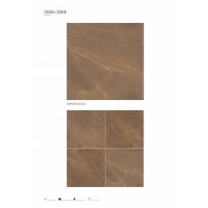 Vistaar Calacatta Gold 1200x1200mm Porcelain Marble Slab 4x4ft 48x48in Italian Design 120x120cm <b>Wall</b> <b>Tiles</b> - Product Image 3