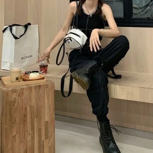 Pantalones Cargo para correr para mujer, transpirables, antiarrugas, impermeables, con bolsillo de gran tamaño, elásticos, bajos para salidas de verano, informales para adolescentes - Product Image 4