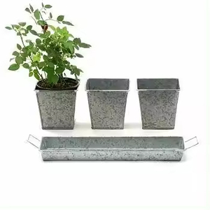 Pots de jardinière directs d'usine grand ensemble décoratif rond de 3 pots de fleurs polis dorés de taille différente jardinière pour la décoration intérieure - Product Image 3