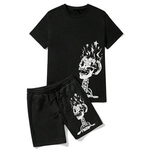 ชุดกางเกงขาสั้นสองชิ้นสำหรับออกกำลังกายในยิมของผู้ชายชุดออกกำลังกายแบบสองชิ้นขนาดพิเศษสไตล์ทางการสวมใส่สบายระบายอากาศได้ดีสำหรับฤดูร้อน - Product Image 1