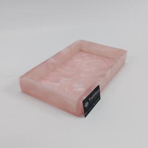 Bandeja de resina elegante de alta calidad para la decoración del hogar, bandejas de servicio hechas a mano, bandeja de resina perfecta para el hogar del Hotel con asas de tradebyd - Product Image 4