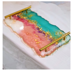 ถาดเสิร์ฟเรซินอีพ็อกซี่เรซิ่นแบบทันสมัยสีน้ำเงินเข้ม - Product Image 5