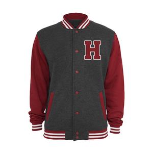 Vente en gros de veste universitaire en polaire à manches longues et fermeture éclair de haute qualité pour hommes, nouvelle veste à la mode à col montant pour l'hiver - Product Image 1
