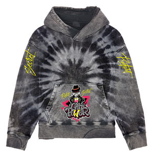 Sudadera con capucha oversize 100% algodón, estilo urbano, hombros caídos, paneles gruesos, lavado ácido, estampado digital de invierno, talla 6XL, forro polar - Product Image 5