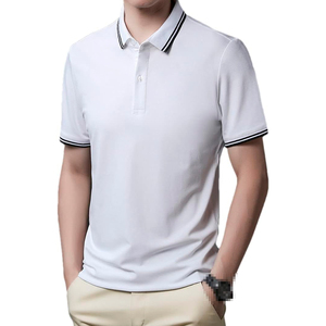 Classic Casual Men's for <b>Shirt</b> with Comfortable Solid <b>Collar</b> 240g 100% Cotton Short Sleeve <b>T</b>-<b>shirt</b> From BD - Product Image 2