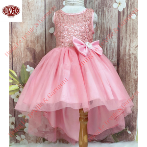 Robe de princesse à lacets de haute qualité pour les jours spéciaux avec de grands nœuds au poignet font briller les filles - Product Image 3