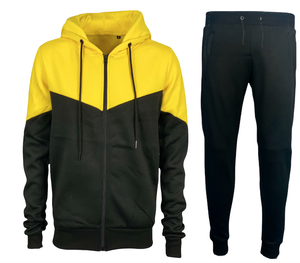 Conjunto personalizado de dos piezas de peso pesado para hombre, Sudadera con capucha y chándal para invierno con logotipo bordado desgastado para unisex - Product Image 3