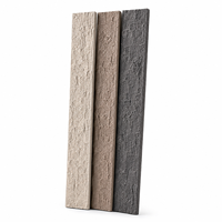 Panneau mural WYRAX léger en PU imitation pierre, effet roche brisée, crème taupe charbon, pour la rénovation des murs d'accentuation des magasins de détail