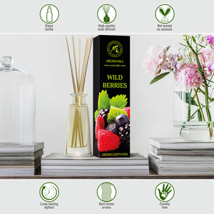Diffuseur de parfum Aromatika Wild Berries 100ml avec un mélange de baies riches, parfum longue durée pour la pièce - Product Image 3