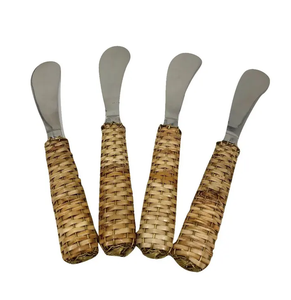 Service à fromage en laiton de luxe avec poignée en rotin outils de cuisine et artisanat de qualité supérieure personnaliser la taille - Product Image 4