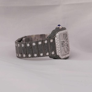 Reloj de pulsera redondo de acero inoxidable con moissanita Iced Out de 41mm, rapero, Hip Hop, busto, reloj de lujo con ancho de banda de 20mm - Product Image 2