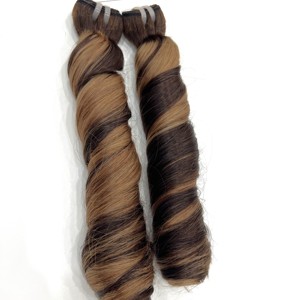 MEILLEURE VENTE EXTENSION DE CHEVEUX HUMAINS VIETNAMIEN VIETNAMIEN MEILLEURE COULEURS STYLES DE COULEURS DE CHEVEUX BOUCLES BROWN GOLD - Product Image 2