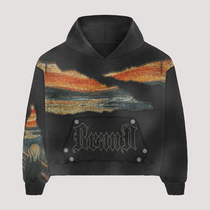 Breathable Hot Sale Customized Men <b>Hoodie</b> Jogging Trousers 2 Piece Print Fitness <b>Running</b> Sportswear Casual Winter Tracksuit - Product Image 6